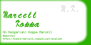 marcell koppa business card